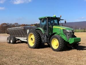 bulk material lime fertilizer spreader